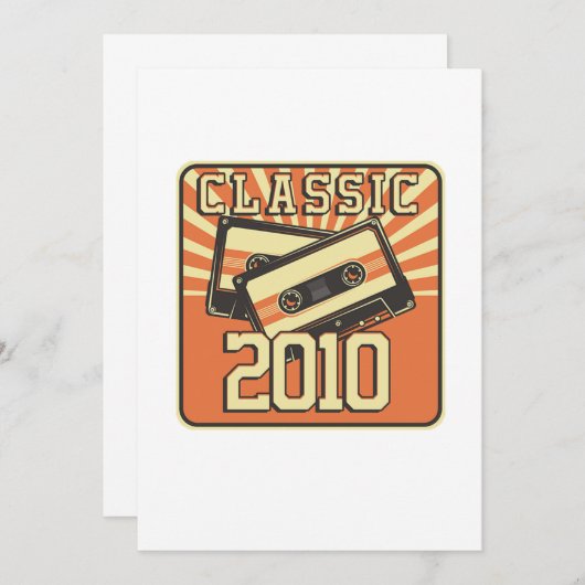 201誕生日第10期少年少女生まれ贈り物 招待状 (正面/裏面)