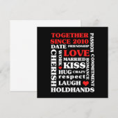 2010から一緒に 10周年記念ギフト 招待状 (正面/裏面)