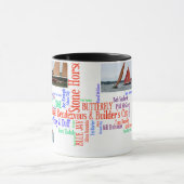 2010の石造りの馬の建築者のコップのコラージュ2 マグカップ (中央)