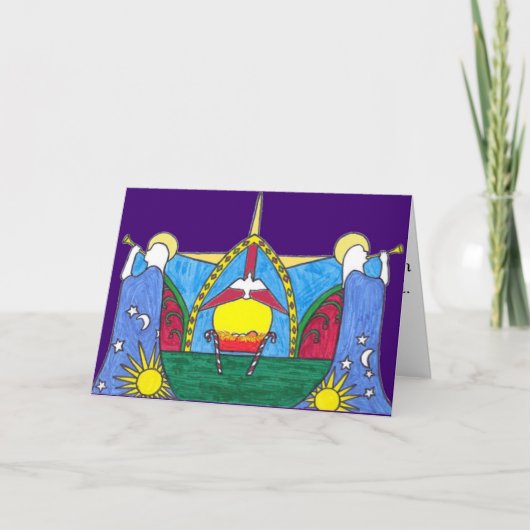 2010クリスマスカード青い地面 シーズンカード (正面)