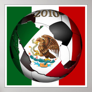 2010サッカーボール – メキシコ ポスター