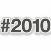 2010ハッシュタグ15誕生日記念日 シール (正面)