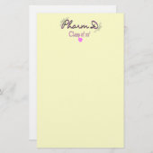 2010ピンクのPharm Dのクラス 便箋 (正面/裏面)