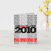 2010レッドカードのconGRADutionsクラス カード (黄色い花)