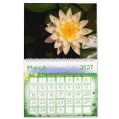 2010年のはすの花 カレンダー (3月 2027)