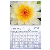2010年のはすの花 カレンダー (1月 2027)