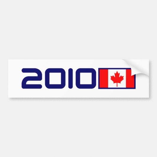 2010年のカナダの旗 バンパーステッカー (正面)
