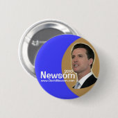 2010年のギャビンNewsomピン 缶バッジ (正面&裏面)