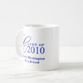 2010年のクラス-パーソナライズな卒業のギフトのマグ コーヒーマグカップ (正面左)