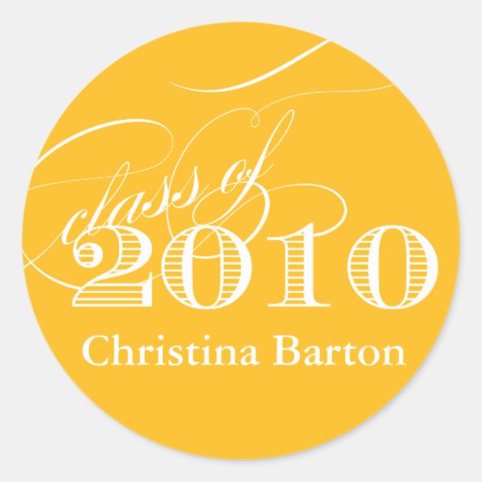 2010年のステッカーのクラスはそれをカスタマイズ! ラウンドシール (正面)