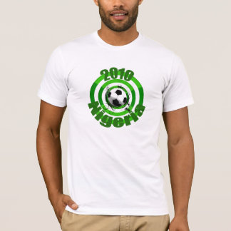 2010年のナイジェリアのサッカーのゴールの円のアートワークのギア Tシャツ