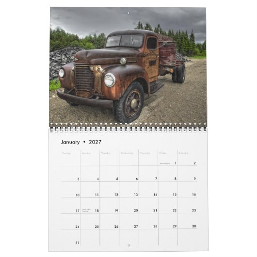 2010年のファインアートの景色 カレンダー (1月 2027)