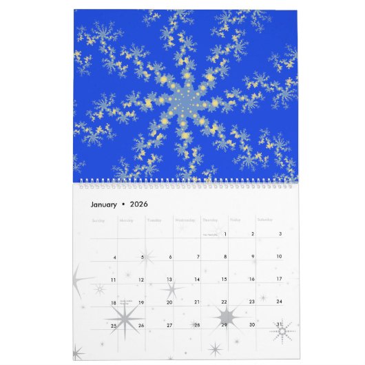 2010年のフラクタルのカレンダー2 カレンダー (1月 2026)