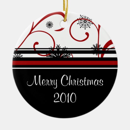 2010年のメリークリスマスのオーナメント セラミックオーナメント (正面)