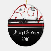 2010年のメリークリスマスのオーナメント セラミックオーナメント (左)