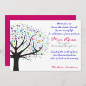 2010年の卒業式招待状クラス 招待状 (正面/裏面)