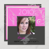 2010年の卒業生/キャップ/スワール 招待状 (正面/裏面)