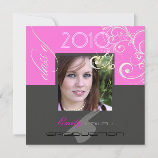 2010年の卒業生/キャップ/スワール 招待状 (正面)