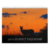 2010年の日没のカレンダー カレンダー (カバー)