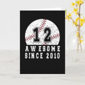 2010年の生まれ12年目の誕生日 カード (黄色い花)