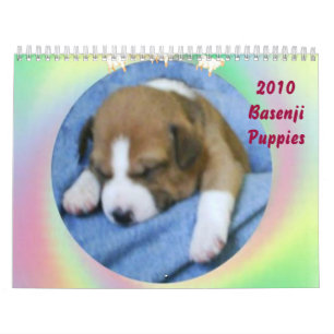 2010年のBasenjiの子犬のカレンダー カレンダー