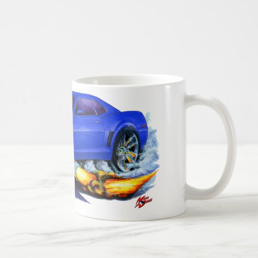 2010年のCamaroの青白の車 コーヒーマグカップ (右)