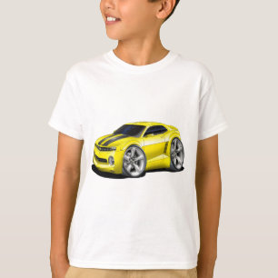 2010年のCamaroの黄色黒い車 Tシャツ