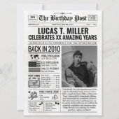 2010年カスタム新聞誕生日カードのトレンド シーズンカード (正面)