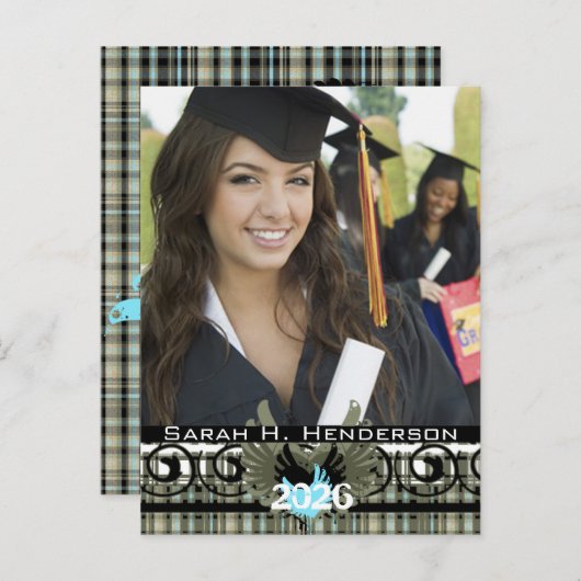 2010年クラスの卒業招待状 インビテーションポストカード (正面/裏面)