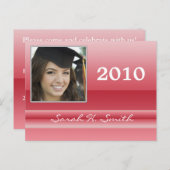 2010年クラスの卒業招待状 インビテーションポストカード (正面/裏面)