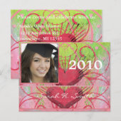 2010年クラスの卒業招待状 インビテーションポストカード (正面/裏面)