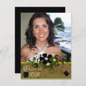 2010年クラスの卒業招待状 インビテーションポストカード (正面/裏面)