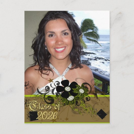 2010年クラスの卒業招待状 インビテーションポストカード (正面)