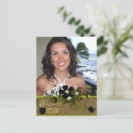 2010年クラスの卒業招待状 インビテーションポストカード (スタンド正面)