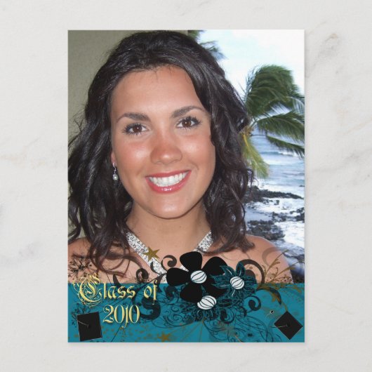 2010年クラスの卒業招待状 インビテーションポストカード (正面)