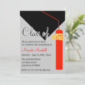 2010年タッセル卒業招待状のクラス(赤) 招待状 (スタンド正面)