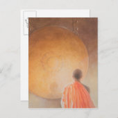 2010年ブータン青年仏教僧 ポストカード (正面/裏面)