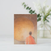 2010年ブータン青年仏教僧 ポストカード (スタンド正面)