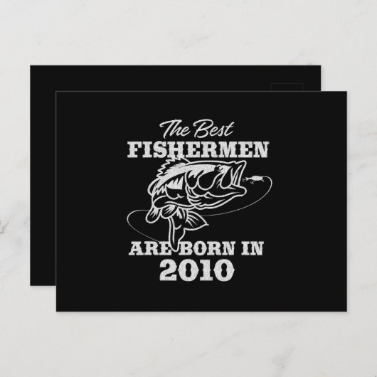 2010年代最高の釣り人誕生日プレゼント ポストカード (正面/裏面)