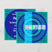 2010年卒業クラスフォント·ブルー発表 招待状 (正面/裏面)