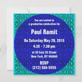 2010年卒業クラスフォント·ブルー発表 招待状 (裏面)