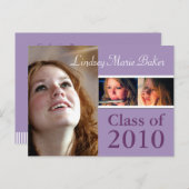 2010年卒業招待状はがき インビテーションポストカード (正面/裏面)