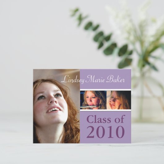 2010年卒業招待状はがき インビテーションポストカード (スタンド正面)