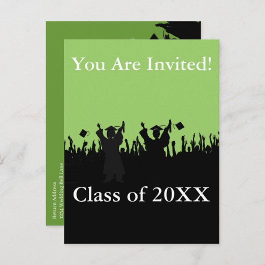 2010年卒業招待状クラス インビテーションポストカード (正面/裏面)