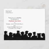 2010年卒業招待状赤アナウンス インビテーションポストカード (裏面)