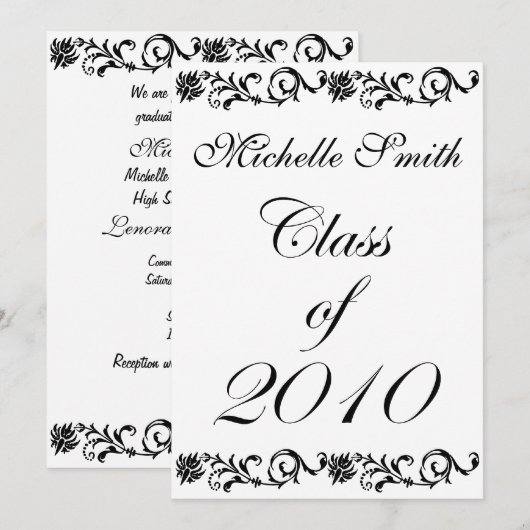 2010年卒業招待状 招待状 (正面/裏面)