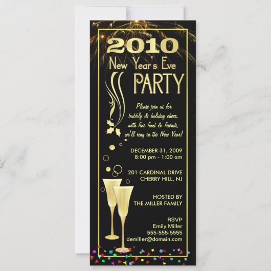2010年大晦日パーティの招待状 招待状 (正面)