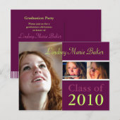 2010年度卒業式招待状ポストカード インビテーションポストカード (正面/裏面)