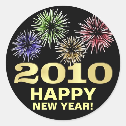 2010年新年ステッカー ラウンドシール (正面)