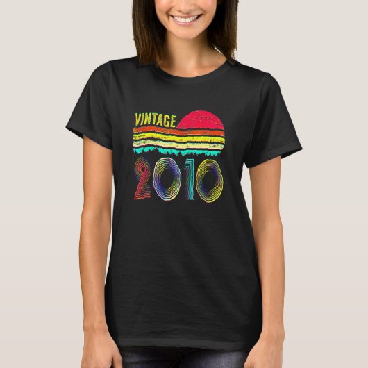 2010年生まれクラシックビンテージ12歳の誕生日 Tシャツ (正面)